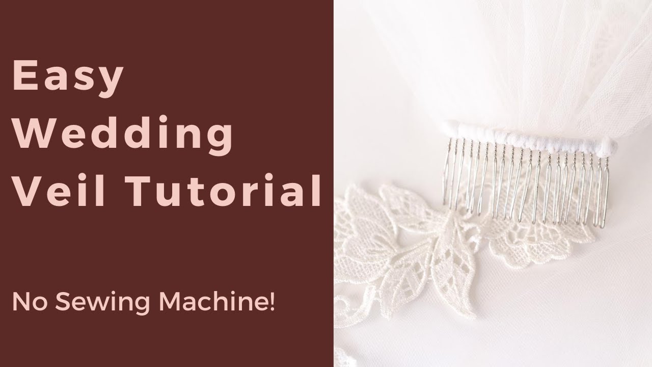 How to Sew your Wedding Veil to Comb without a Sewing Machine, Easy Tutorial Pattern for Brides