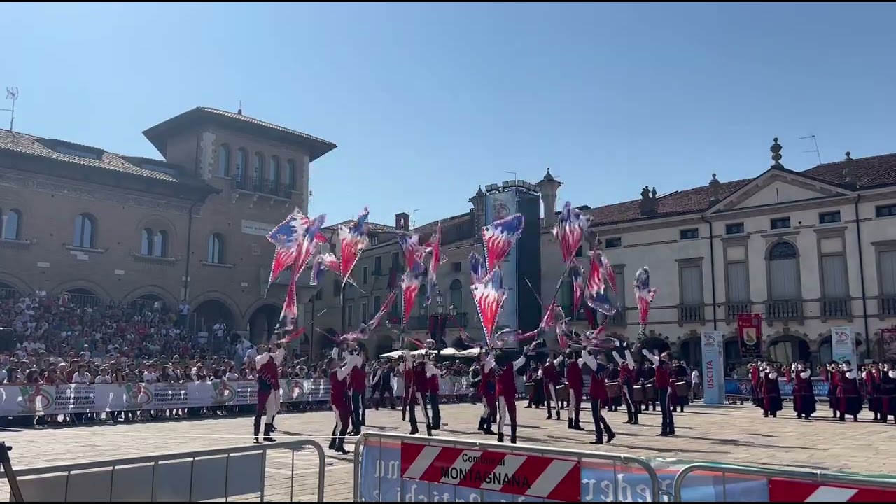 TENZONE AUREA MONTAGNANA 2023 GRANDE SQUADRA SBANDIERATORI E MUSICI BORGO SAN GIOVANNI