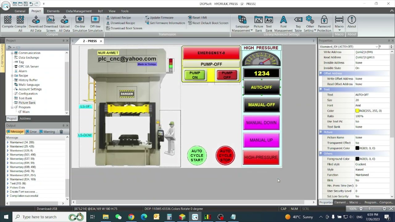 HYDRAULIC PRESS DELTA PLC PROGRAMING PART-1
