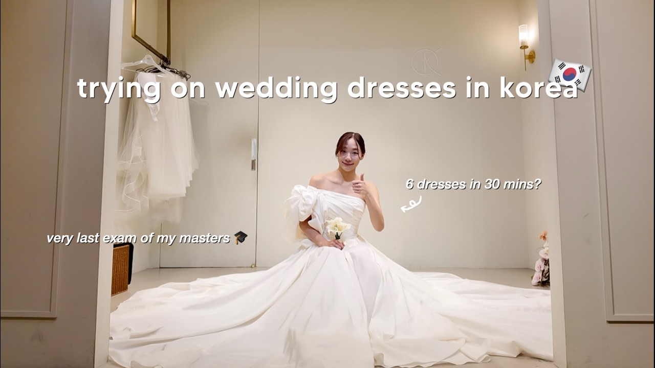 備婚日記📔 | 30分鐘試六套婚紗👰🏻‍♀️?! 再次被韓國人的效率震驚🇰🇷/近期的健身成果🏋🏻‍♀️/研究生生涯最後一次臨時抱佛腳😌/給朋友買的驚喜姐妹包👜/回台灣超緊湊備婚行程🤍