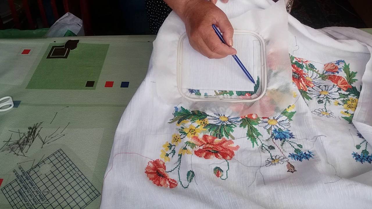 #334.Embroedery.Запяливание ткани в пяльцы,как я делаю☺