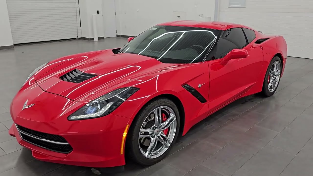 Chevrolet Corvette 1LT Coupe 2017 года, автоматическая коробка передач, цвет Torch Red, видеообзо...