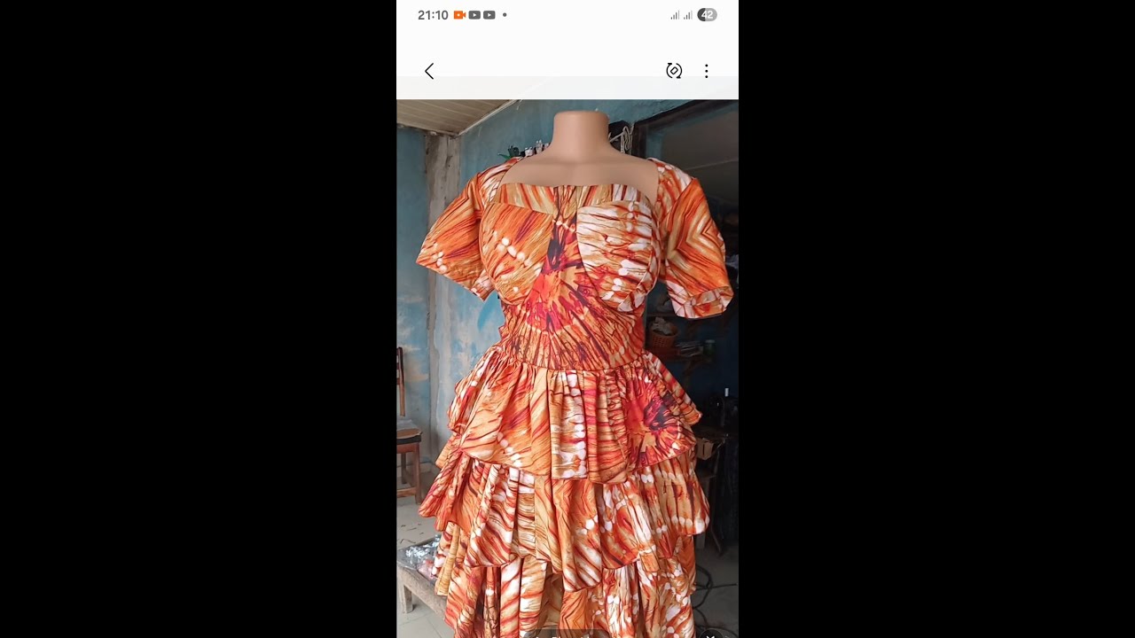 How to make a three tiered gathered corset dress. (Big burst). Freehand method.