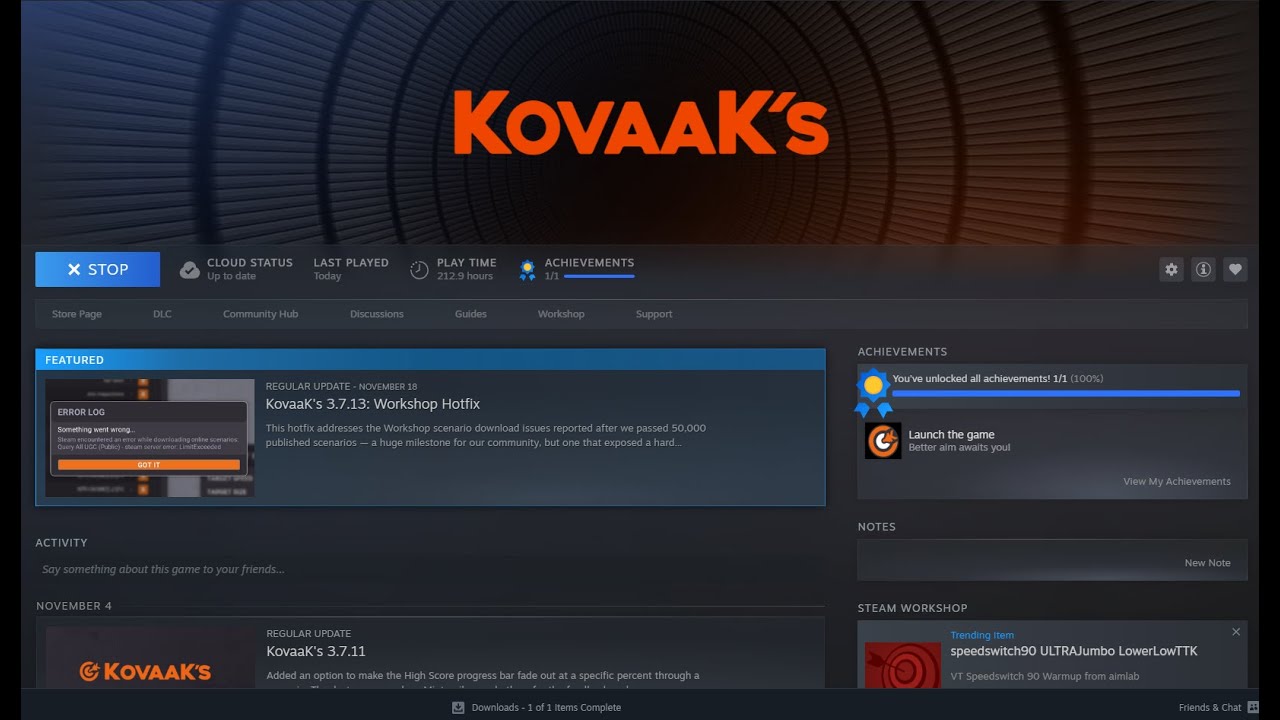 hit 200 hrs kovaaks kinda getting better