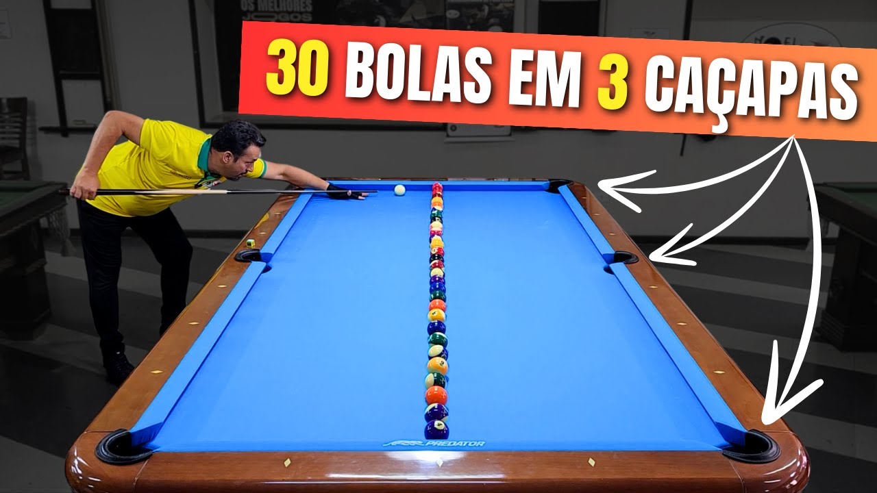 Fila Indiana com 30 Bolas em 3 Caçapas! O melhor treinamento para controle de bola