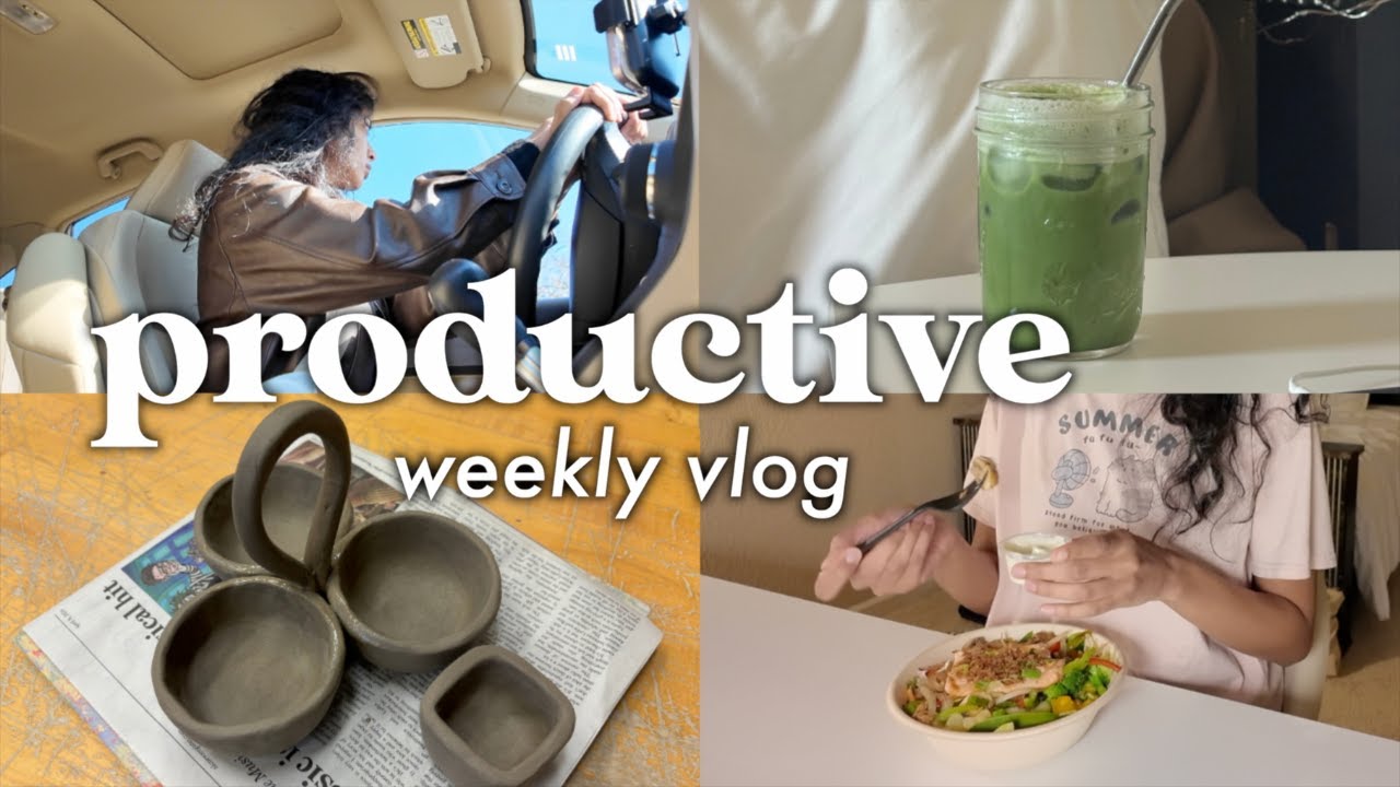 Simple Routine Vlog: setting intentions, what i eat, staying active, beginner ceramics