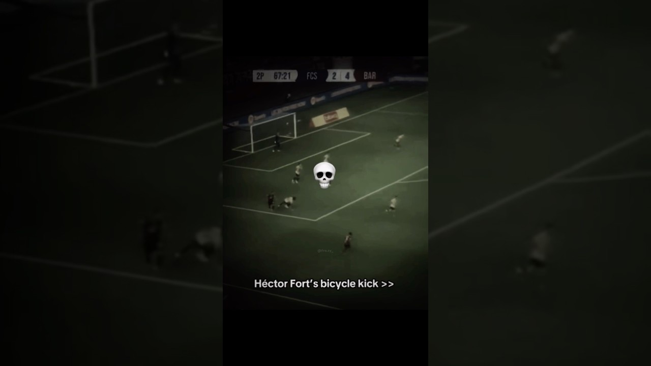 Hector fort&rsquo;s bicycle kick😳😲#hectorfort #fcbarcelona #barcelonafootball #viscaelbar&ccedil;a #FCB#h.fort￼