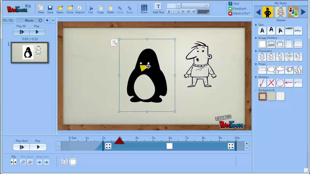 Powtoon Tip #2 - Marker style background tutorial