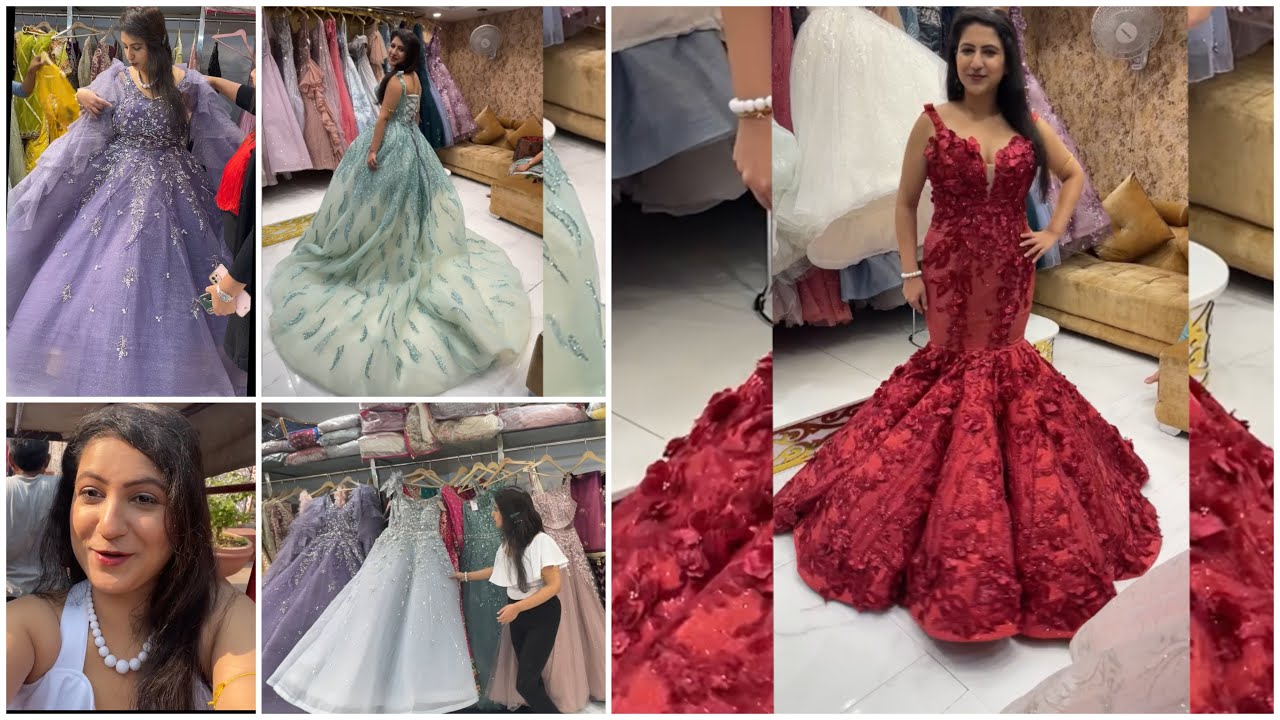 Finally found my ENGAGEMENT GOWN with LONGEST FLARE | Chandni Chowk Bridal Shopping Vlog | Review