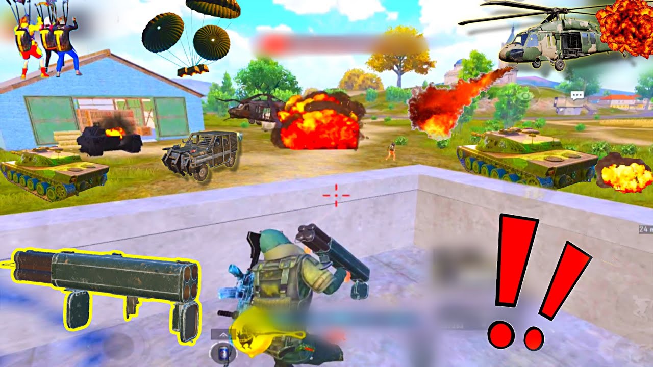 WOW❗️All Pro Players Rushed me with M202 | PUBG Mobile Helicopter map | Payload 3.0 Day-22