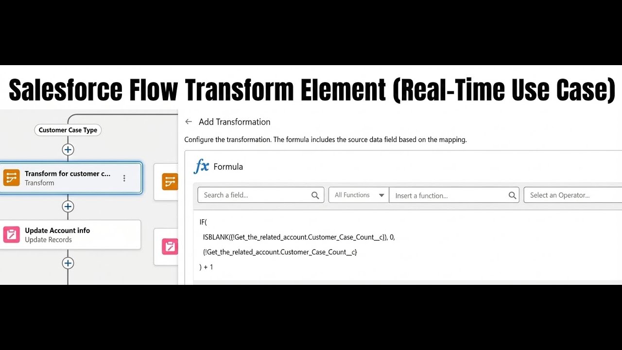 FLOW41: Элемент преобразования потока Salesforce | Подсчет количества обращений по типам записей ...