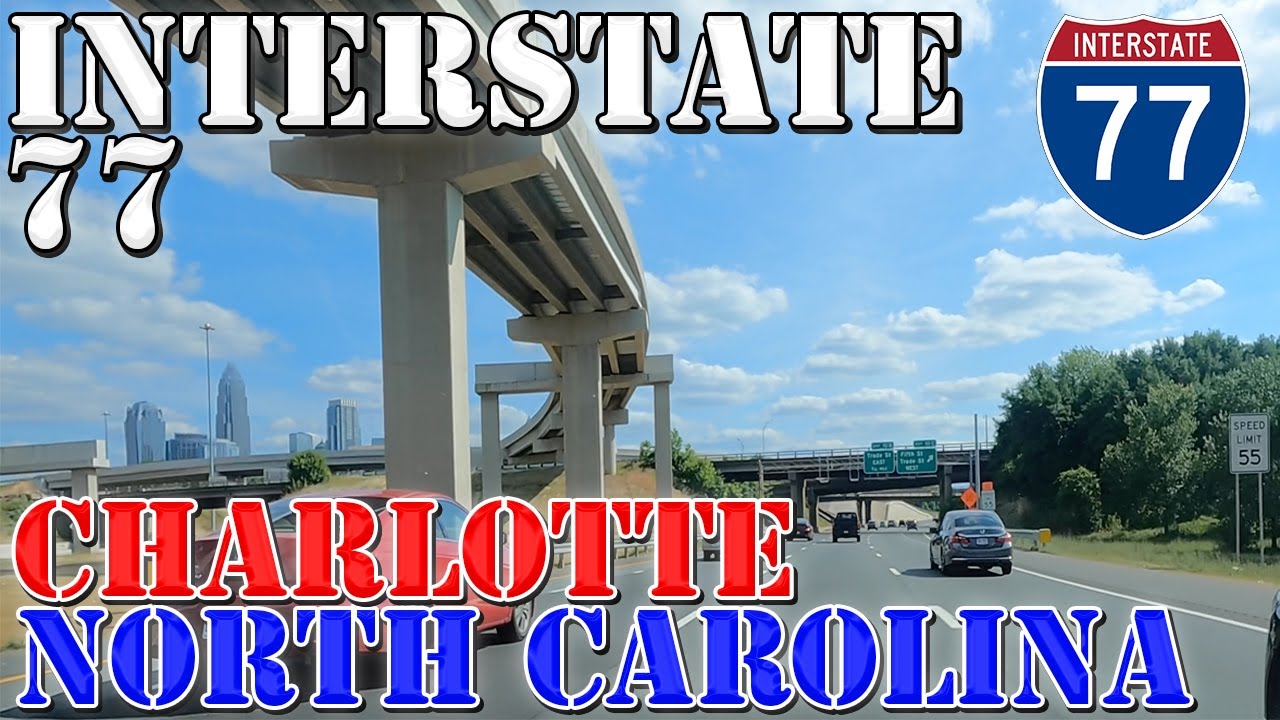I-77 South - Charlotte - North Carolina - 4K Highway Drive