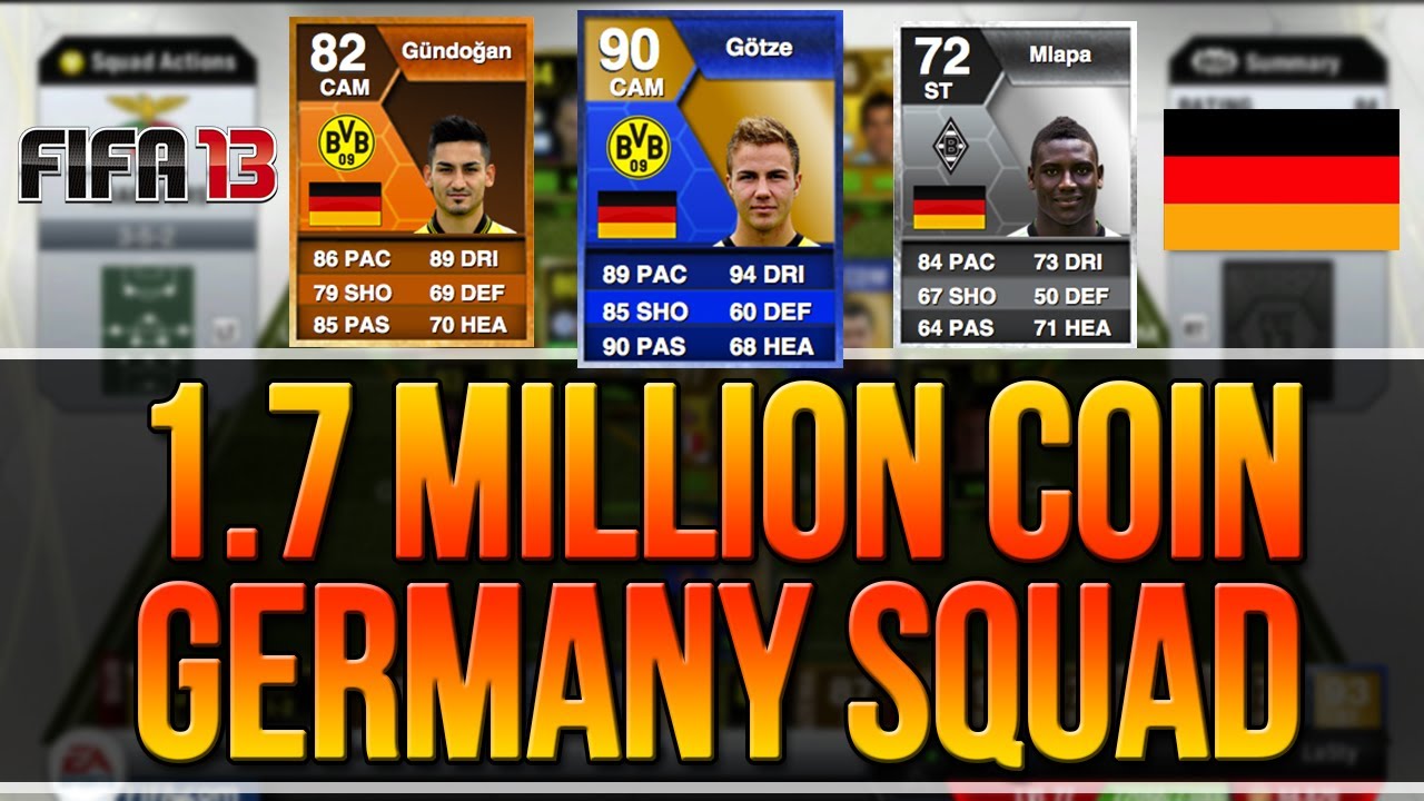 FIFA 13 - Моя любимая... немецкая команда! Конструктор составов за 1,7 миллиона монет!
