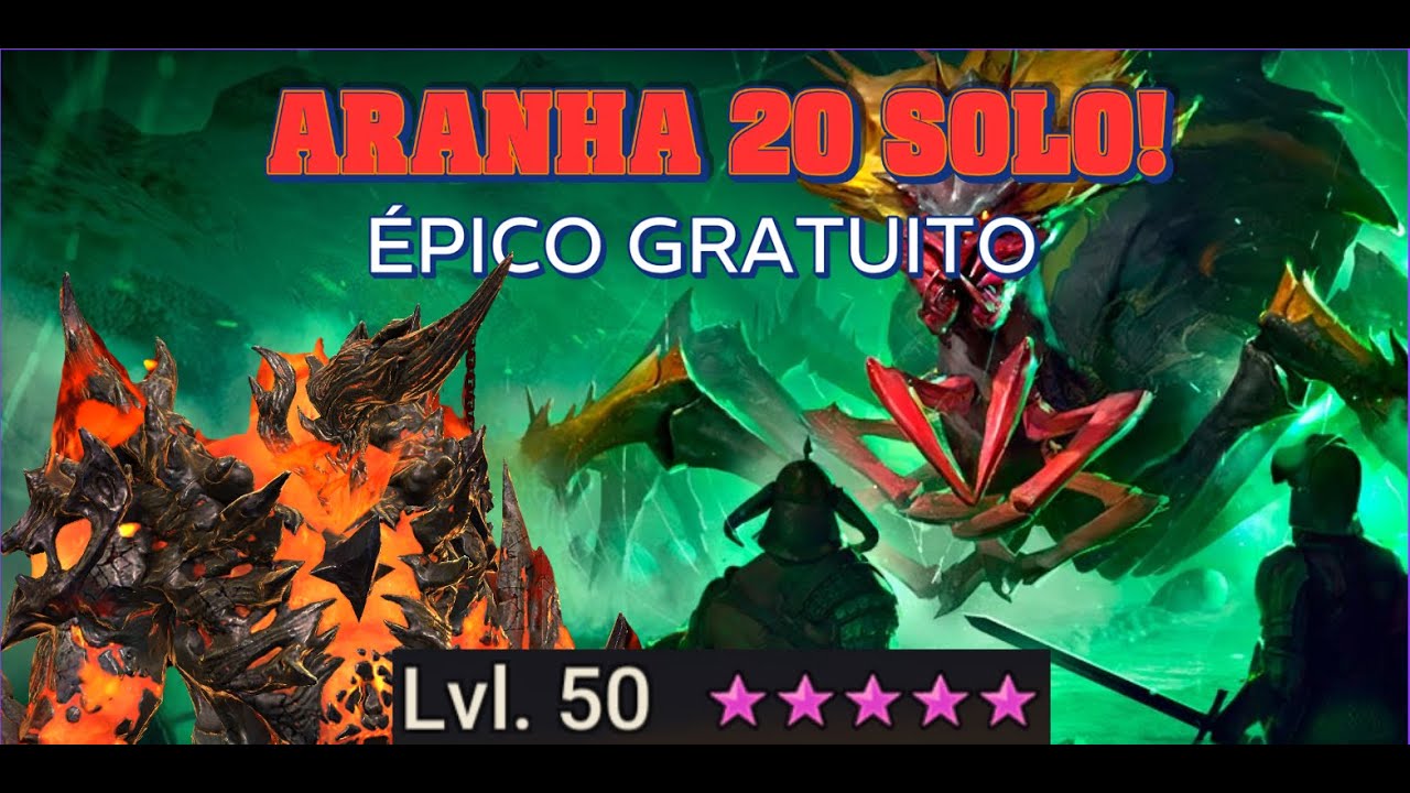 FARME A ARANHA 20 COM FOOD USANDO ESSE CAMPEÃO GRATUITO (LV 50 SEM MAESTRIA) AKOTH - DEMONSPAWN