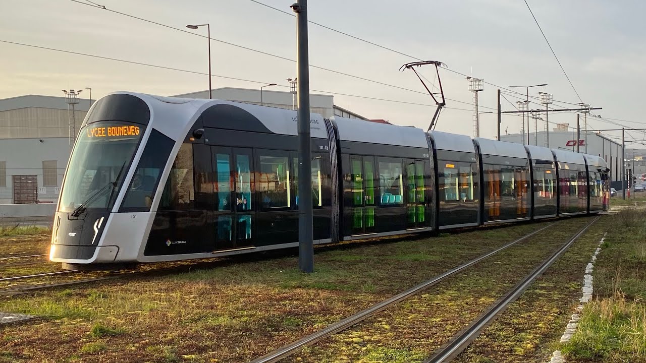 CAF Urbos 3 - LUXTRAM Ligne T1 - Tramway de Luxembourg - De Luxexpo à Lycée Bouneweg