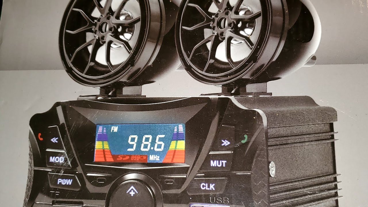 Go Hawk 4 Channel Amplifer Speakers On A Scooter!