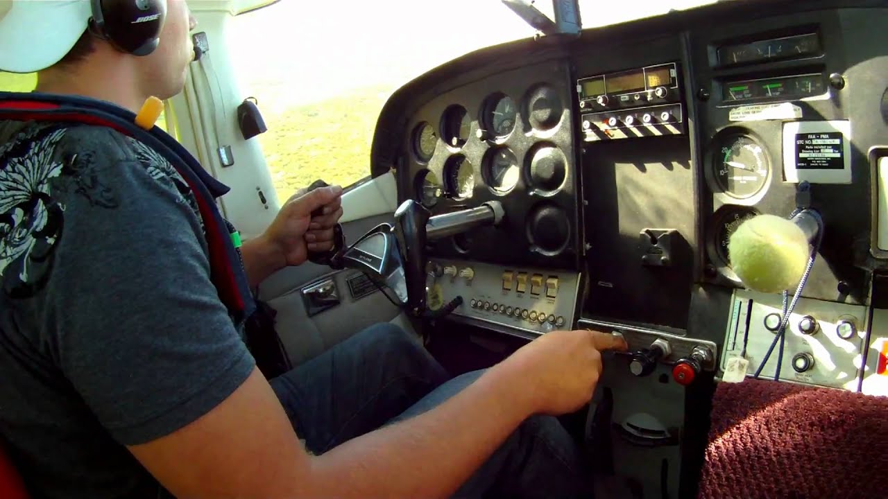 Cessna 182 on Jump Run with me riding along