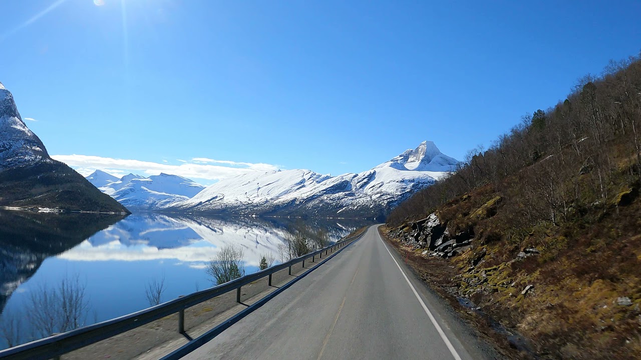 Norway 4K Efjord E6 - RV827 part 2 Most spectacular roads in Norway. Norway truck driving