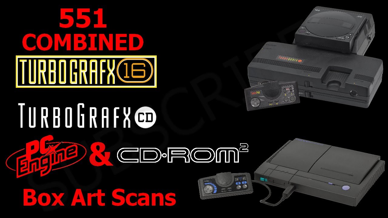 551 Combined TG16 - TG16CD - PC engine & PCE CD box scans