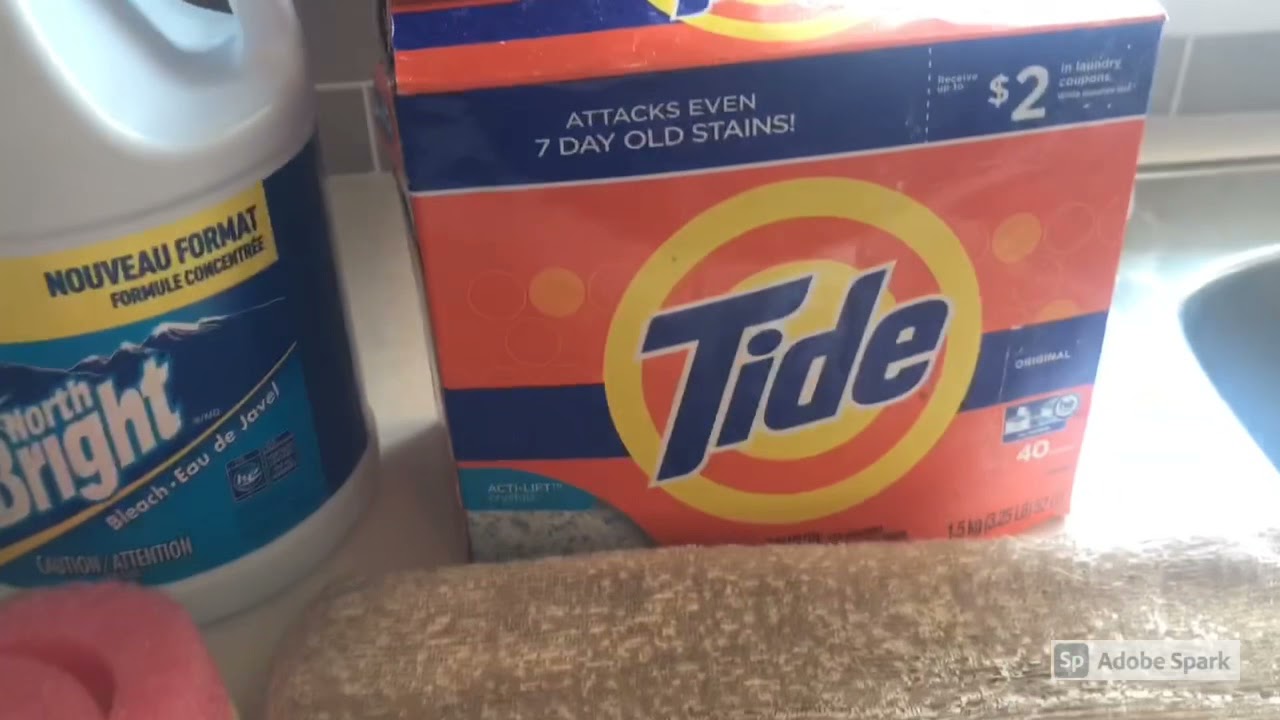 How I disinfect my cleaning products and get my mop heads/steam mop pads white again