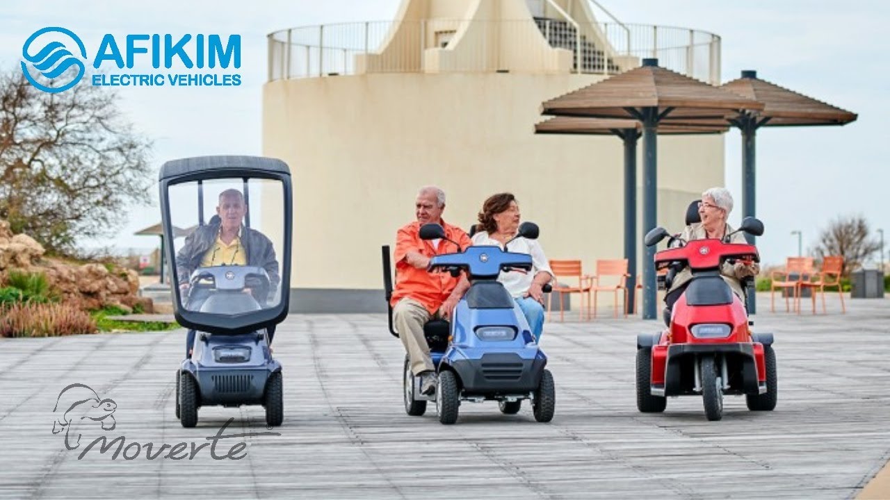 Video Scooter Afikim S3-S4-S4W con sin capota ortopedia moverte