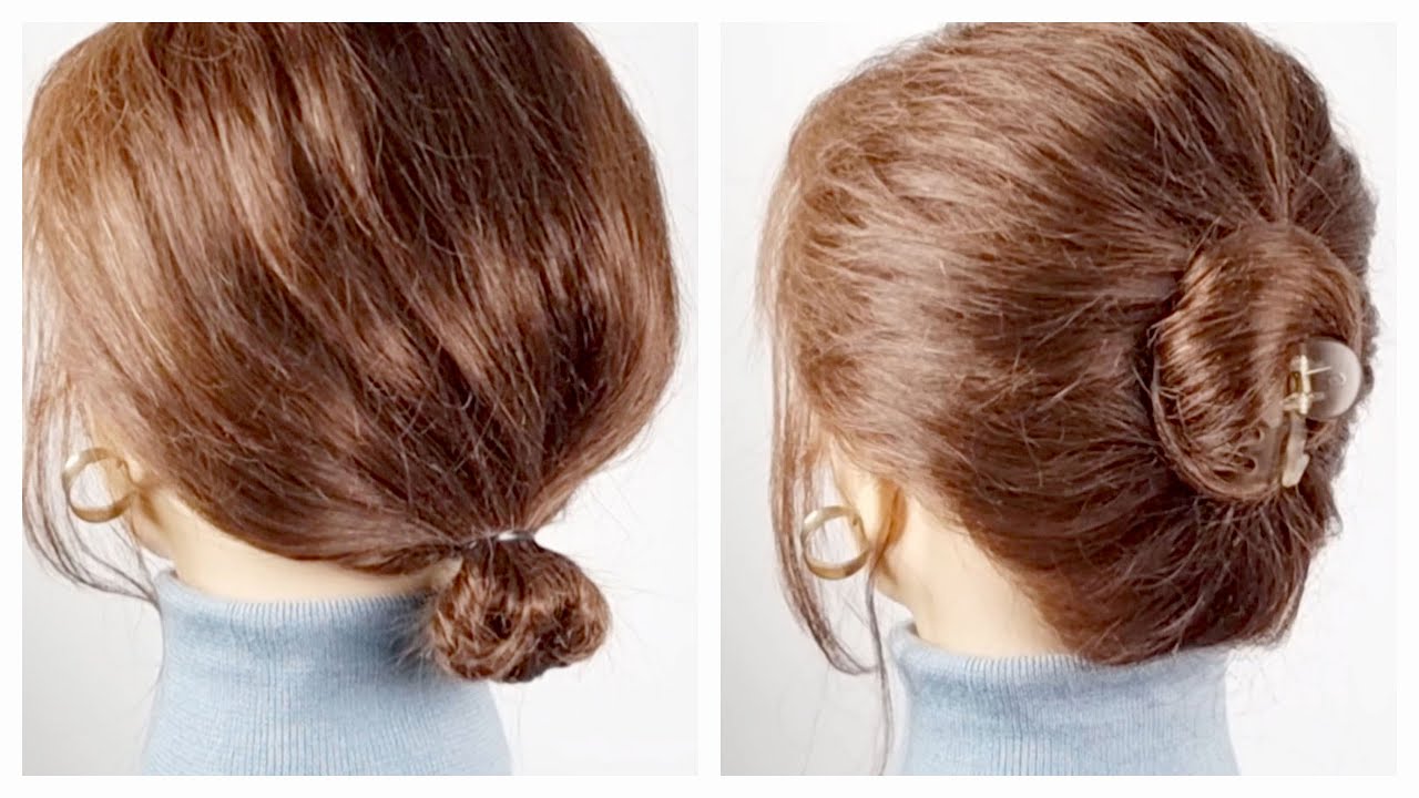 숱없는머리 깔끔한 셀프헤어  (똥손헤어 ) 중단발머리  #easyhair #헤어 #숱없는머리 #올림머리