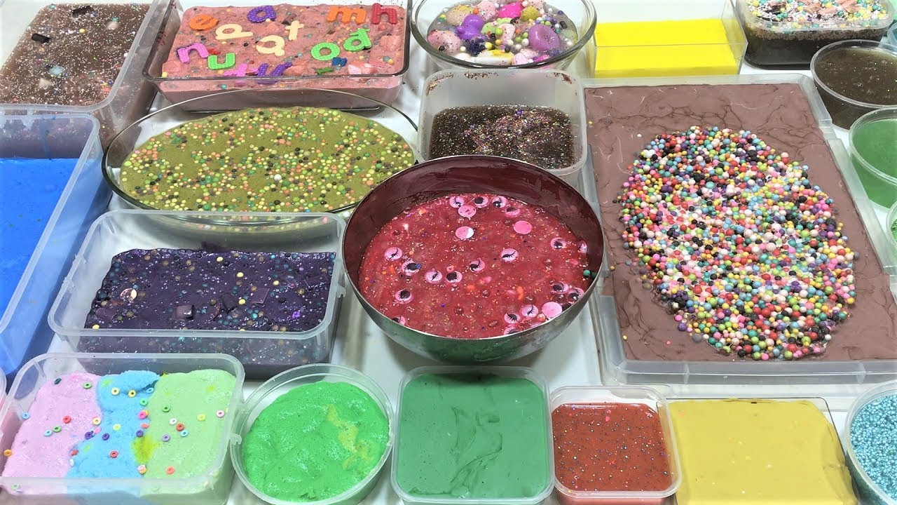 Mixing all my Slimes !!! Relaxing Slimesmoothie Satisfying Slime Videos #67