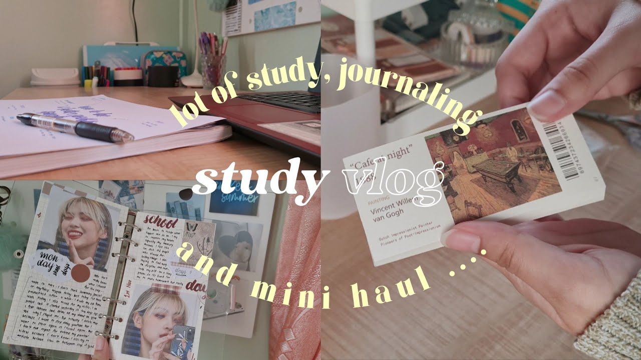 study vlog? | lot of study📚, journaling, mini haul📦....