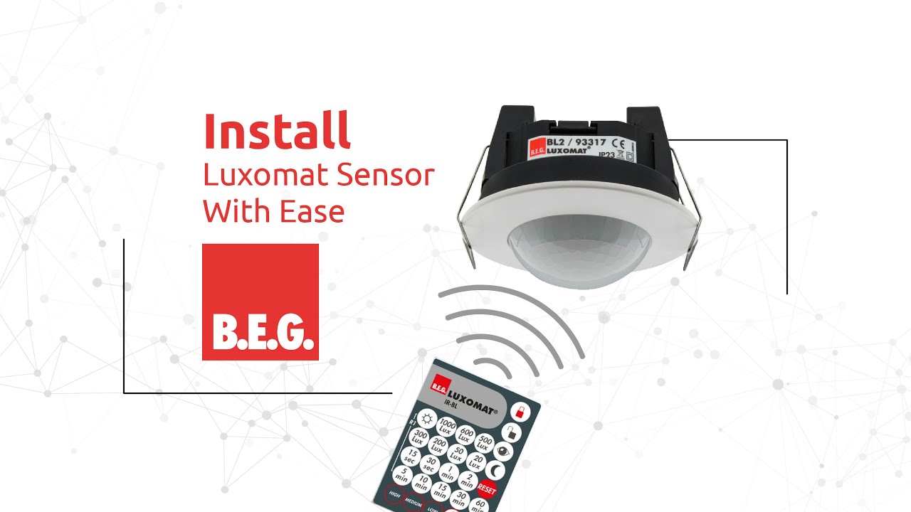 How To Connect BEG Luxomat BL2 Sensor With Light and Configure It With Remote Control?