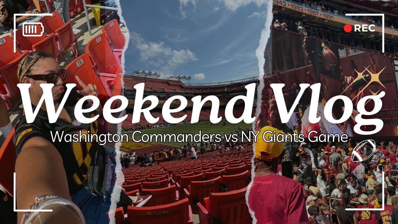 Game Day Vlog | 1st NFL Game | Commanders vs Giants