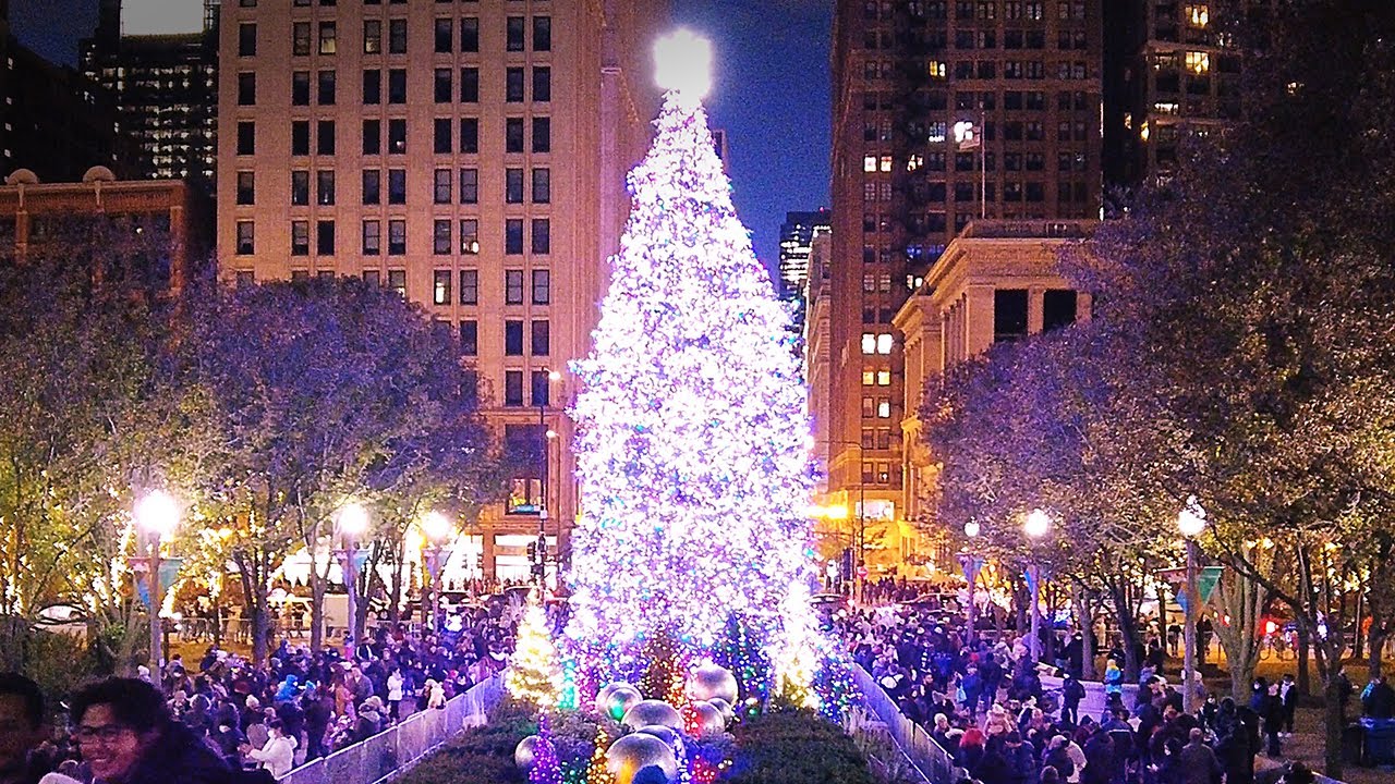 🌲🎅CHICAGO WALKING TOUR🌲 CHRISTMAS TREE🌲ICE RINK🌲THE BEAN
