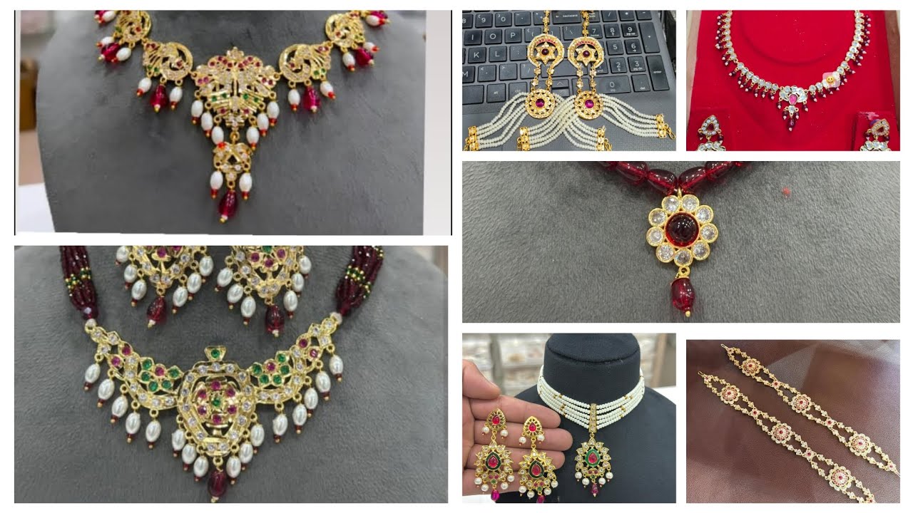 Rajputi rajwadi jewellery mai aaj gold look mai nackless mai bahot pyara collection aaya hai🥳