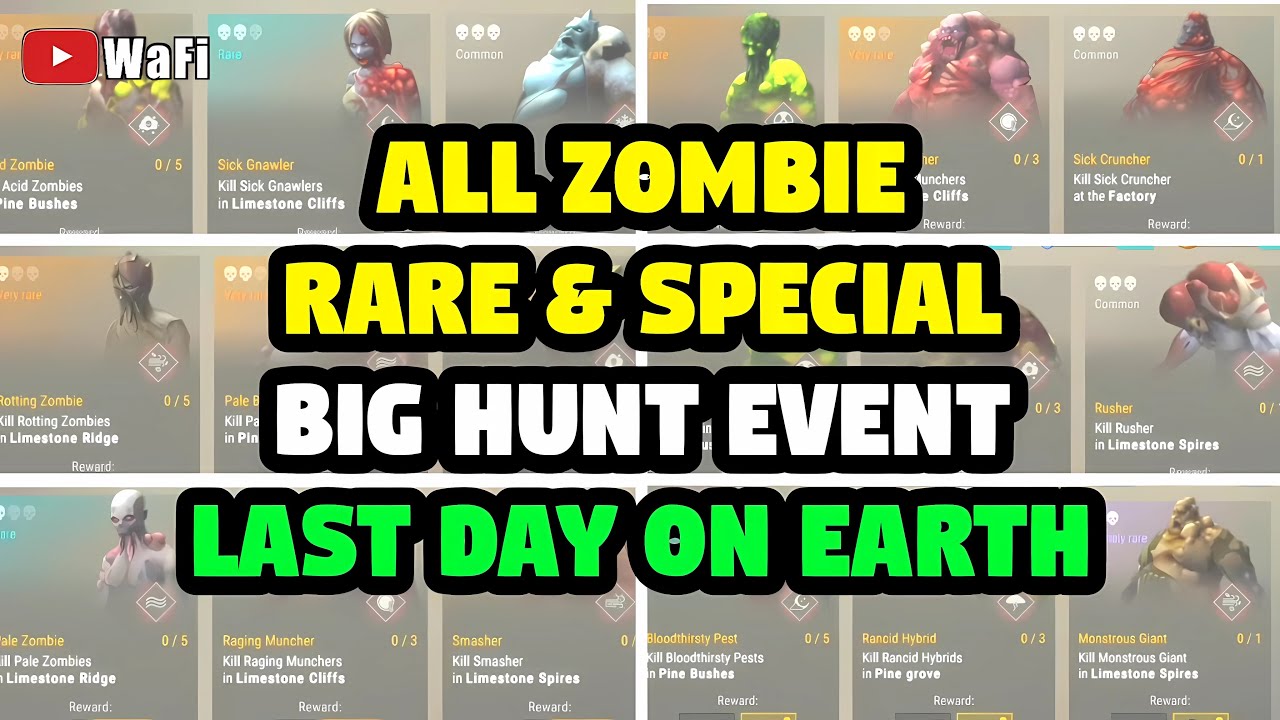 All Special Zombie Big Hunt Event Last Day On Earth