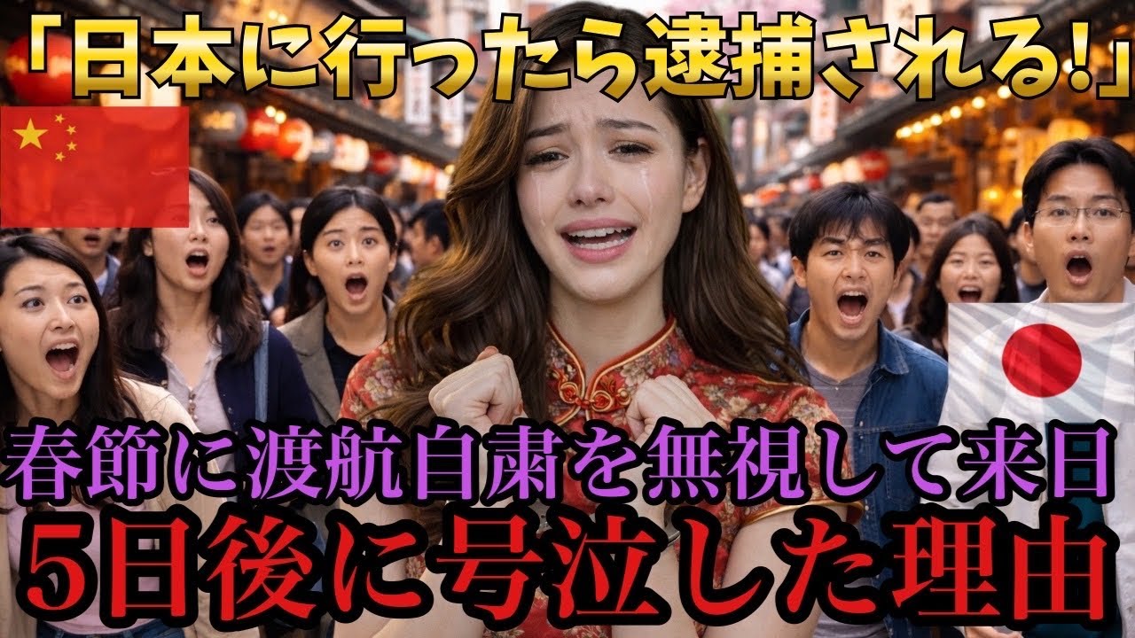 【海外の反応】「日本なんか行ったら逮捕される！」春節に渡航自粛を無視して来日した中国人女性→5日後に号泣した理由