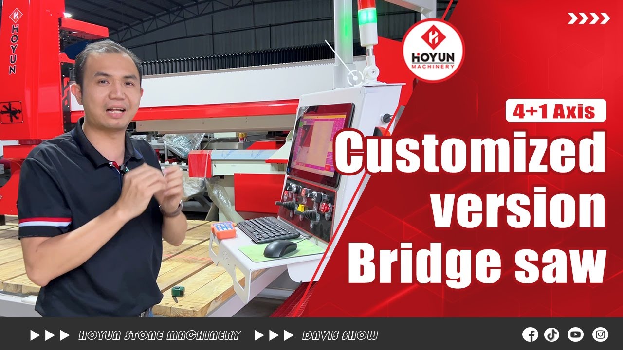 Bridge saw cutting machine—4+1 Axis Customized version，for milling and cutting marble、sintered stone
