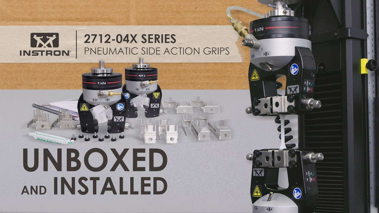 Instron® 2712-04x Series Pneumatic Side Action Grips | Unboxed and Installed