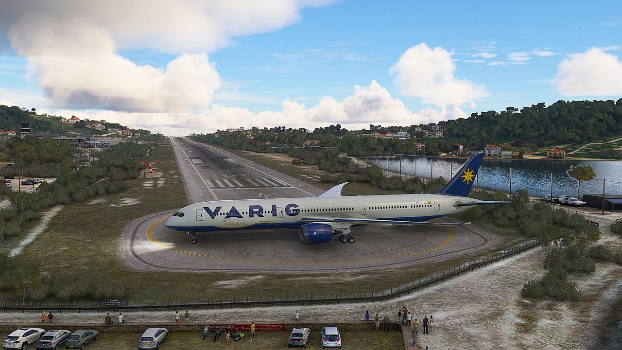 World Record! B747 QANTAS Airways Attempts quick takeoff Ever at skiathos Airport