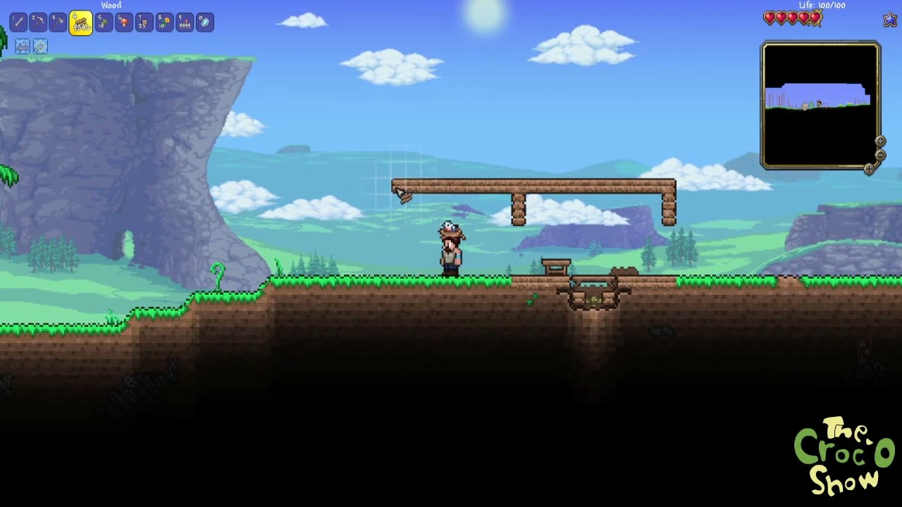 Terraria Journey Mode; Episode 1: Slimes, the Undead and a Box in the woods.