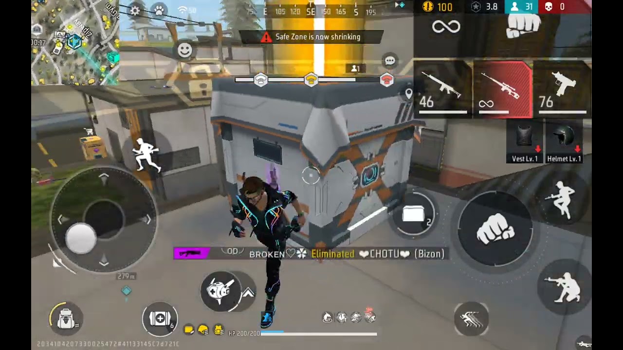 Free fire play but no boohya because one player remain#I dead in zone#@FFLOVER PIYUSH