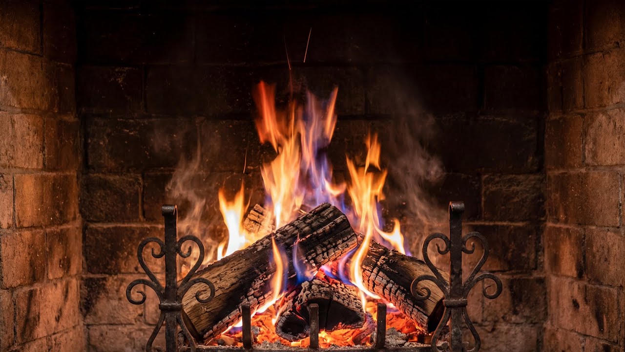🔥 Fireplace Classic 4K. Cozy Fire with Crackling Fireplace Sounds. Fireplace 4K UHD