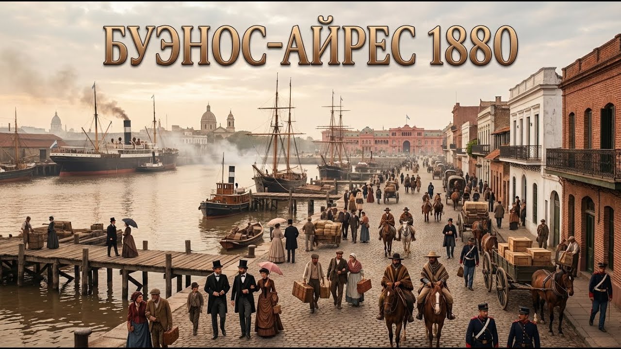 Буэнос-Айрес — 1880 (реконструкция с помощью ИИ)
