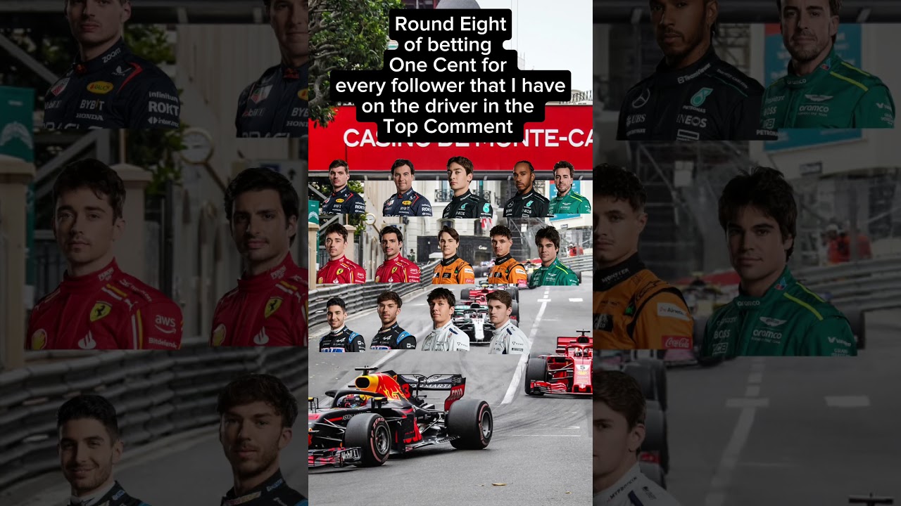 Round 8:Betting One Cent for every follower that I have on the driver in the top comment #f1 #monaco