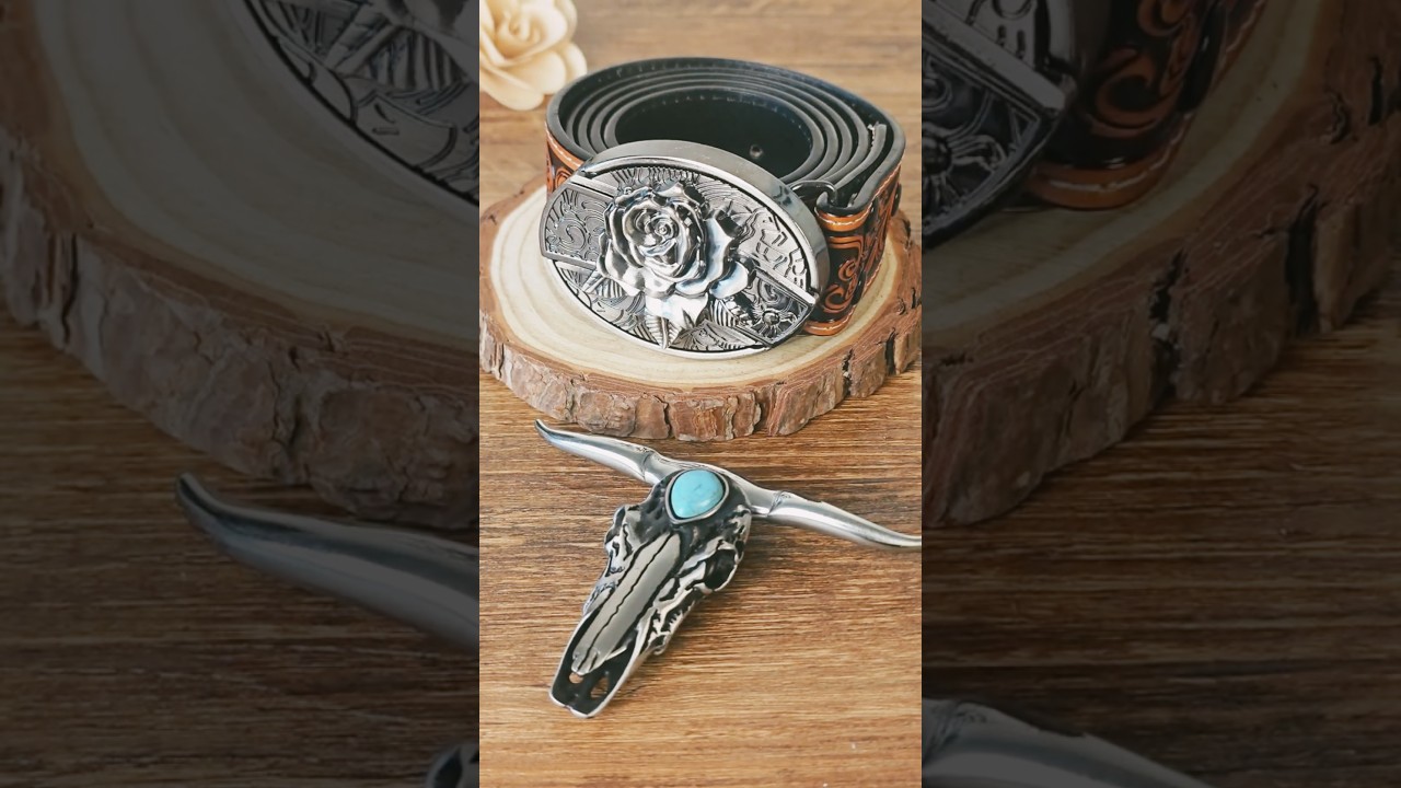 Hidden Tool Belt Buckle asmr #western #buckle #belt #asmrvideo #knife #cowboy #fyp #westernfashion