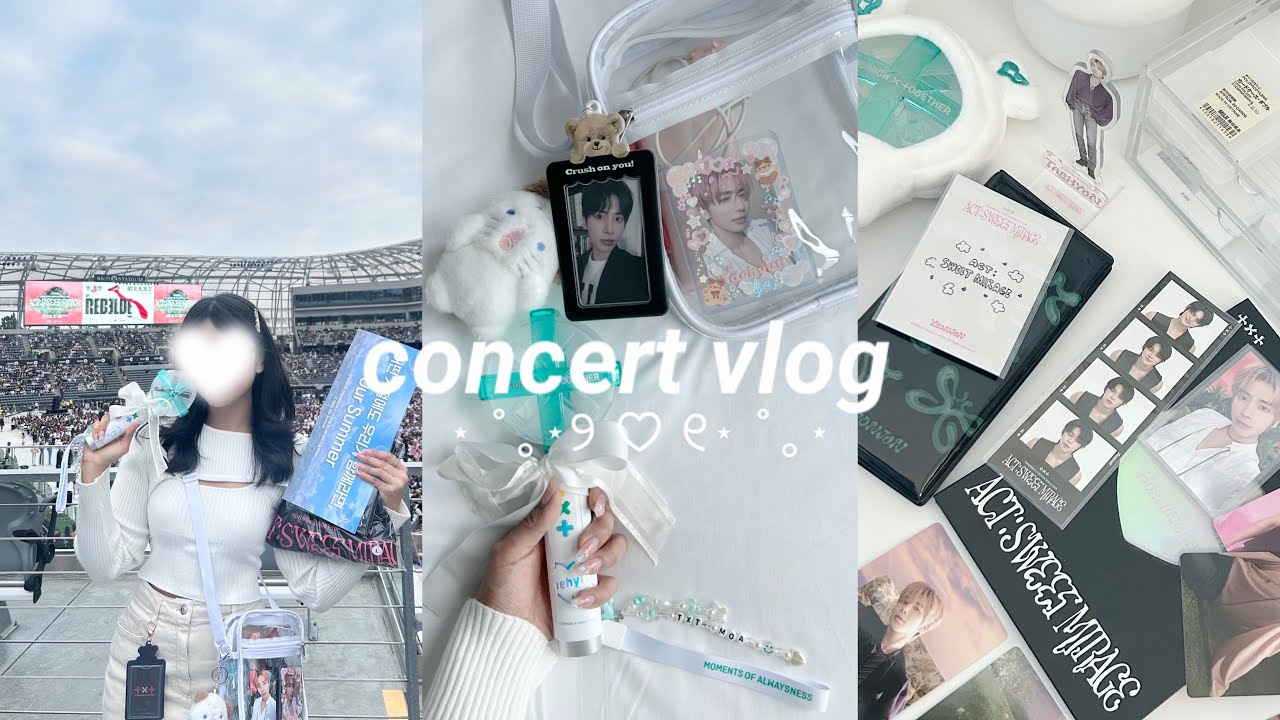 txt concert vlog ♡ flying to see txt, unhinged kpop hauls (Act: Sweet Mirage in LA)