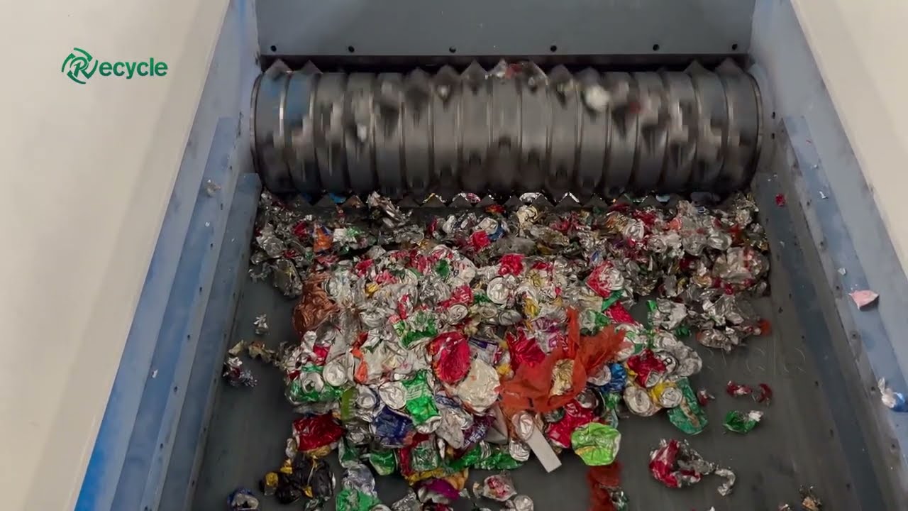 Aluminum UBC Scrap Shredding: Single Shaft Shredder