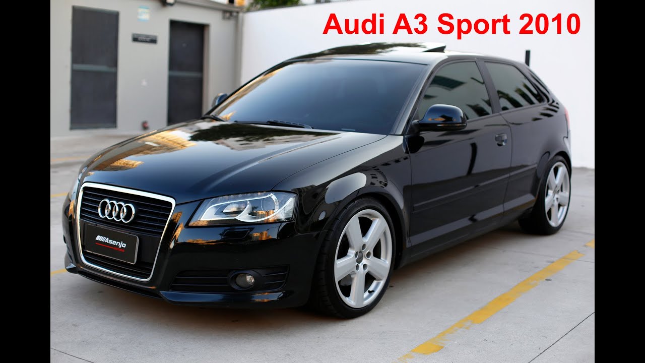 Apresentando o Audi A3 Sport 2.0 Turbo 2010 c/ molas Eibach Sportline e escape
