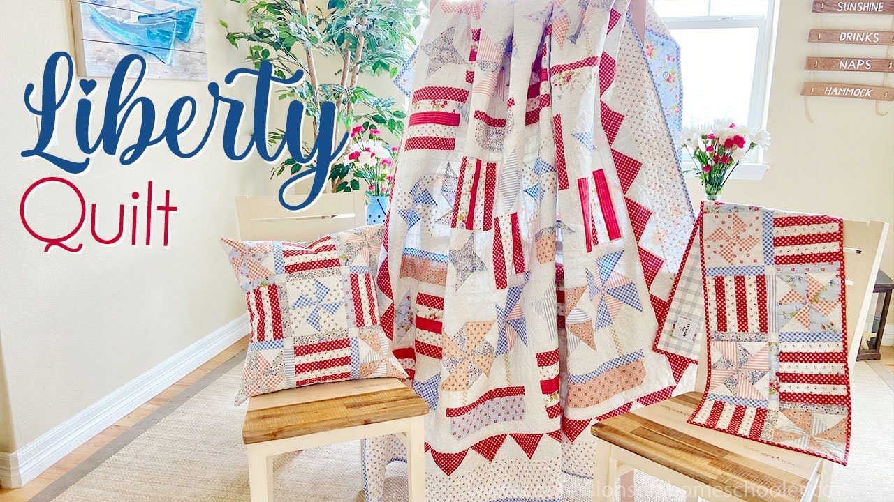 🇺🇸 Liberty Quilt Pattern (Plus PILLOW & RUNNER Bonuses!)