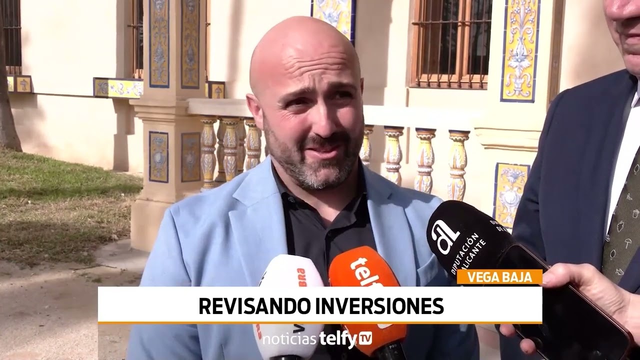 El presidente de la Diputación de Alicante visita las obras que se están ejecutando en la Vega Baja
