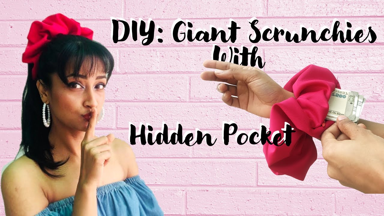DIY Giant Scrunchies with Hidden Pocket | Easy DIY Project | Neelam Sehtya