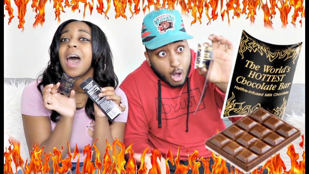 COUPLE TRIES THE WORLD'S HOTTEST CHOCOLATE BAR!!!! EXTREMELY HOT!!!!